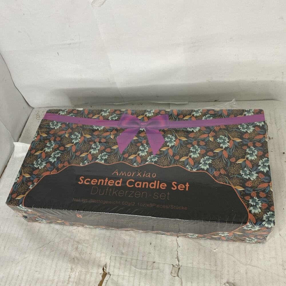 Amorxiao 8 Pieces Soy Wax Scented Candles Aromatherapy Portable Diftkerzen Set